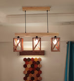 Load image into Gallery viewer, Symmetric Brown &amp; Beige Wooden Series Hanging Lamp
