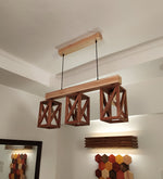 Load image into Gallery viewer, Symmetric Brown &amp; Beige Wooden Series Hanging Lamp
