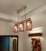 Load image into Gallery viewer, Symmetric Brown &amp; Beige Wooden Series Hanging Lamp
