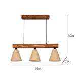 Load image into Gallery viewer, Terzo Beige Fabric Brown Wooden Series Hanging Lamp
