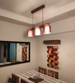 Load image into Gallery viewer, Tiga Brown Fabric Brown Wooden Series Hanging Lamp
