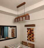 Load image into Gallery viewer, Tiga Brown Fabric Brown Wooden Series Hanging Lamp
