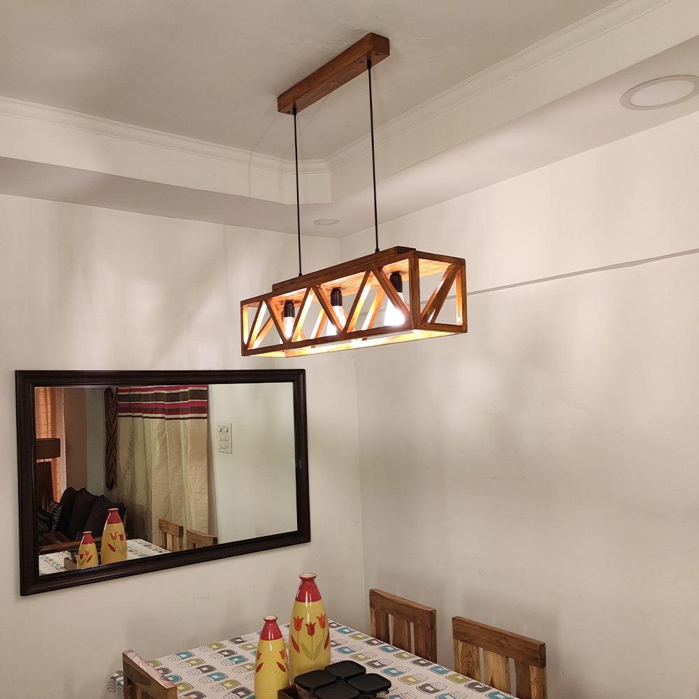 Symmetric Centrum Wooden Series Hanging Lamp