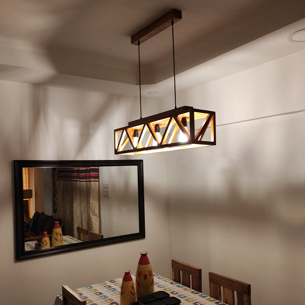 Symmetric Centrum Wooden Series Hanging Lamp