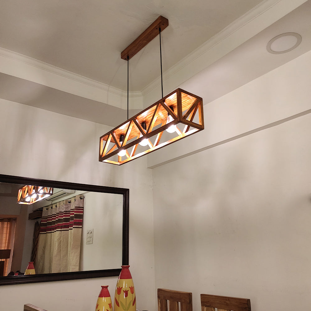 Symmetric Centrum Wooden Series Hanging Lamp