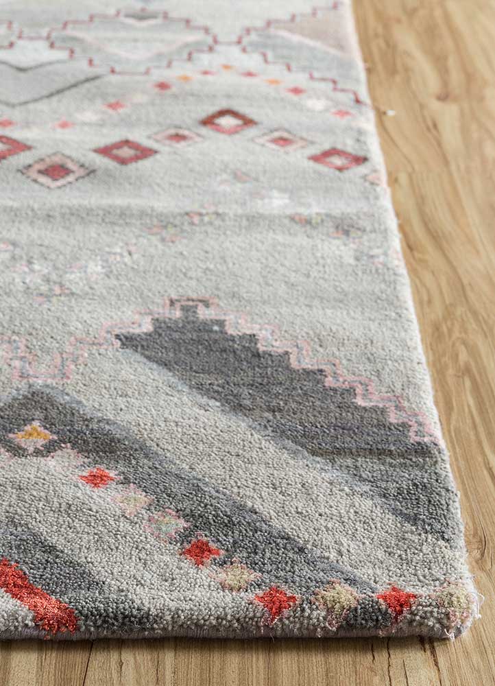 Jaipur Rugs Mann Ki Saree 5x8 ft  Frost Gray 