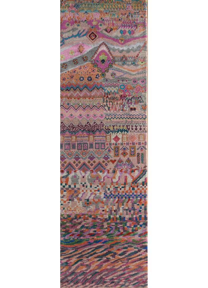 Jaipur Rugs Saraswati 2'6x8 ft Pink Crush
