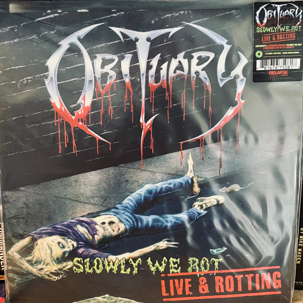 Vinyl English Obituary Slowly We Rot Live And Rotting Coloured Lp