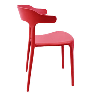  Fiber Cafe Restaurant Chair (Red)