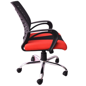 Detec™ Ergonomic Revolving High Back Support Breathable Mesh Chair - Red & Black