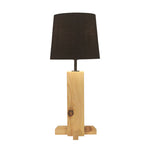 Load image into Gallery viewer, Rocket Beige Wooden Table Lamp with Black Fabric Lampshade
