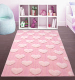 Load image into Gallery viewer, Saral Home Detec™ Hearts Design Kids Carpet/RUNNER (120X180CM)
