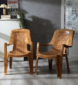 Plastic Chair (Set of 2) - Sandalwood Color