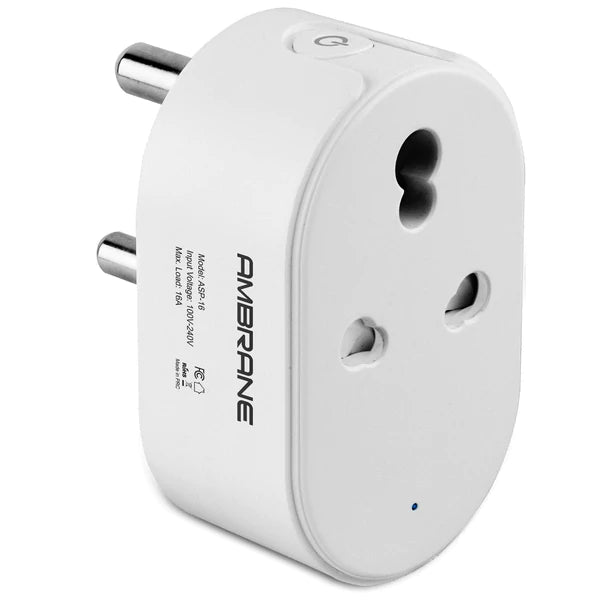 Ambrane WiFi Smart Plug 16A - Control Your Devices from Anywhere, No Hub Required
