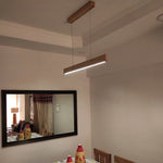 Load image into Gallery viewer, Slimline 36 Beige Wooden LED Hanging Lamp
