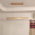 Load image into Gallery viewer, Slimline 36 Beige Wooden LED Hanging Lamp
