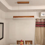 Load image into Gallery viewer, Slimline 36 Brown Wooden LED Hanging Lamp
