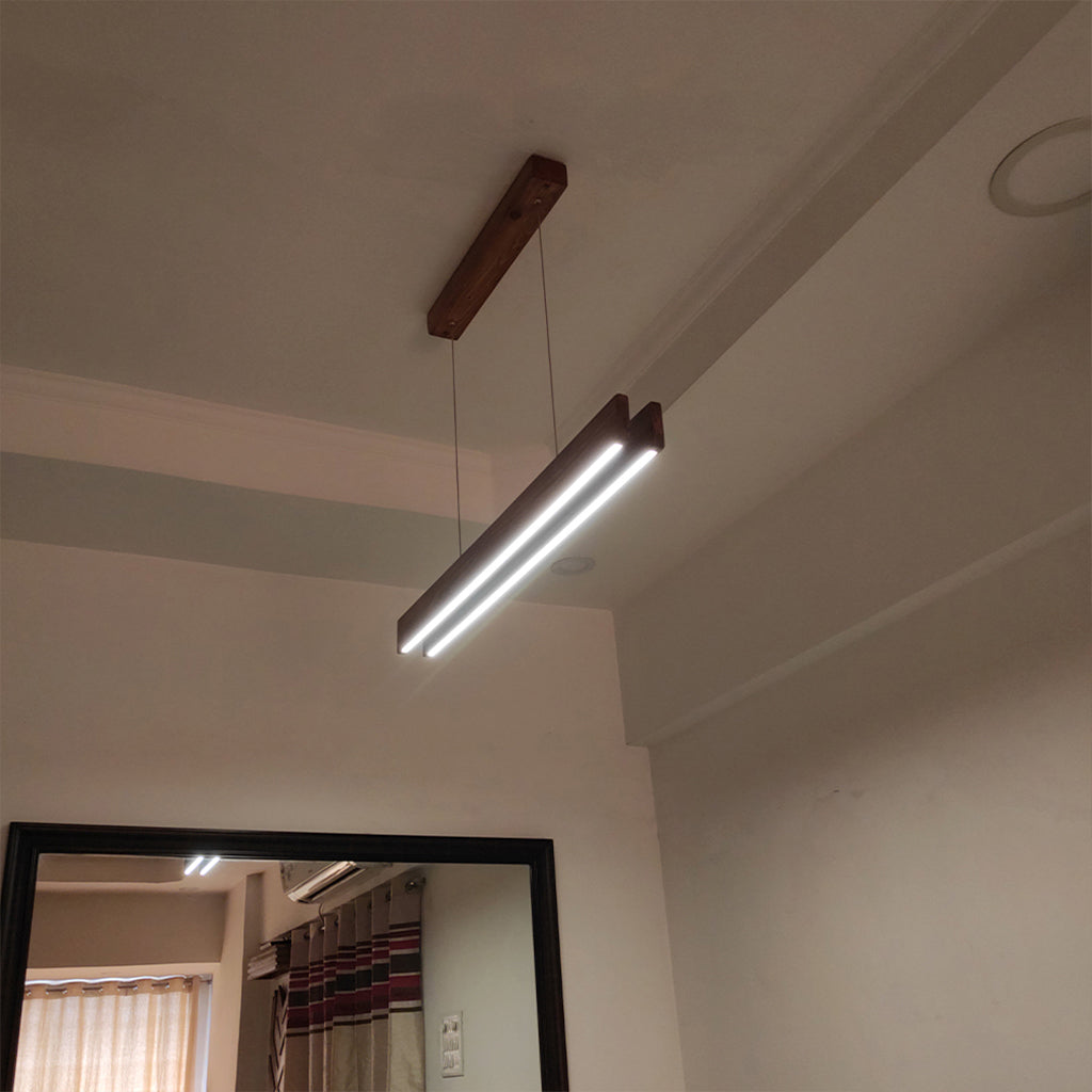 Slimline 36 DUO Wooden LED Hanging Lamp