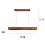 Load image into Gallery viewer, Slimline 36 TRIO Wooden LED Hanging Lamp
