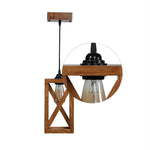 Load image into Gallery viewer, Symmetric Brown Wooden Single Hanging Lamp
