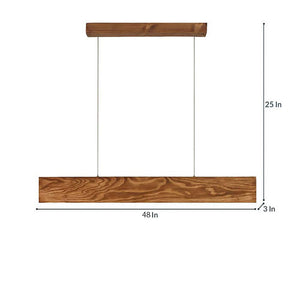 Synergy 48 Brown Wooden LED Hanging Lamp