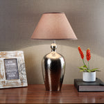 Load image into Gallery viewer, Detec Metal finished with Beige shade sophisticated table lamp
