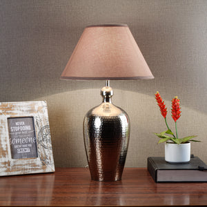 Detec Metal finished with Beige shade sophisticated table lamp