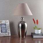 Load image into Gallery viewer, Detec Metal finished with Beige shade sophisticated table lamp
