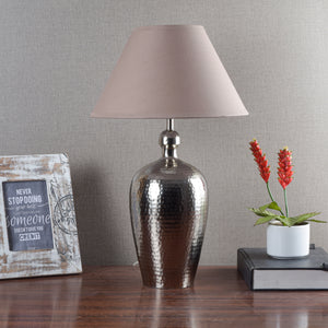 Detec Metal finished with Beige shade sophisticated table lamp