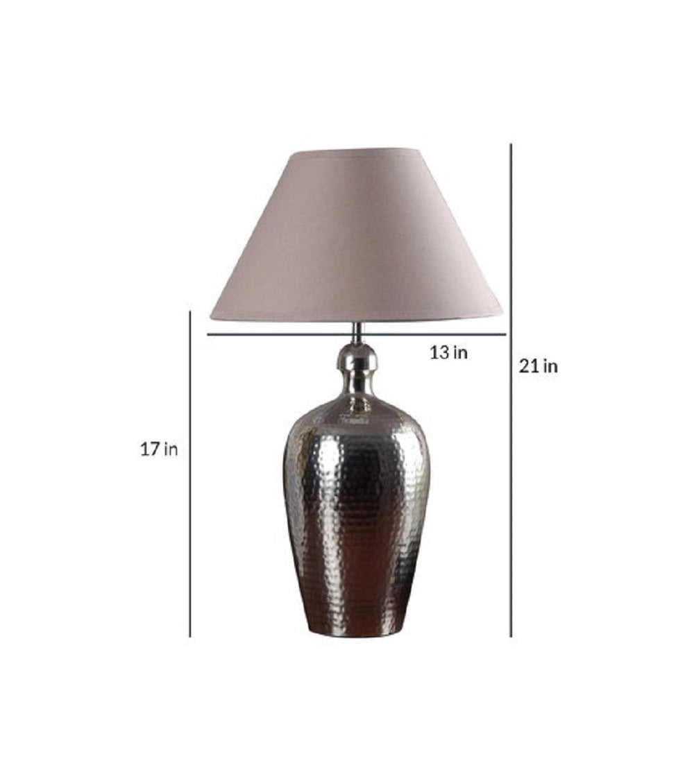 Detec Metal finished with Beige shade sophisticated table lamp