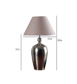 Load image into Gallery viewer, Detec Metal finished with Beige shade sophisticated table lamp
