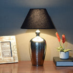 Load image into Gallery viewer, Detec Metal finished with Grey shade sophisticated table lamp
