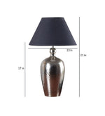 Load image into Gallery viewer, Detec Metal finished with Grey shade sophisticated table lamp
