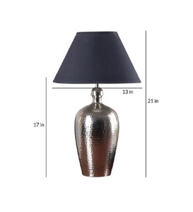 Detec Metal finished with Grey shade sophisticated table lamp