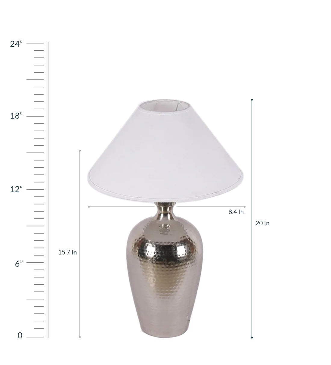 Detec Metal finished with black shade sophisticated table lamp