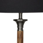 Load image into Gallery viewer, Detec Brown And Metal Grey Stand With Black Shade Table Lamp
