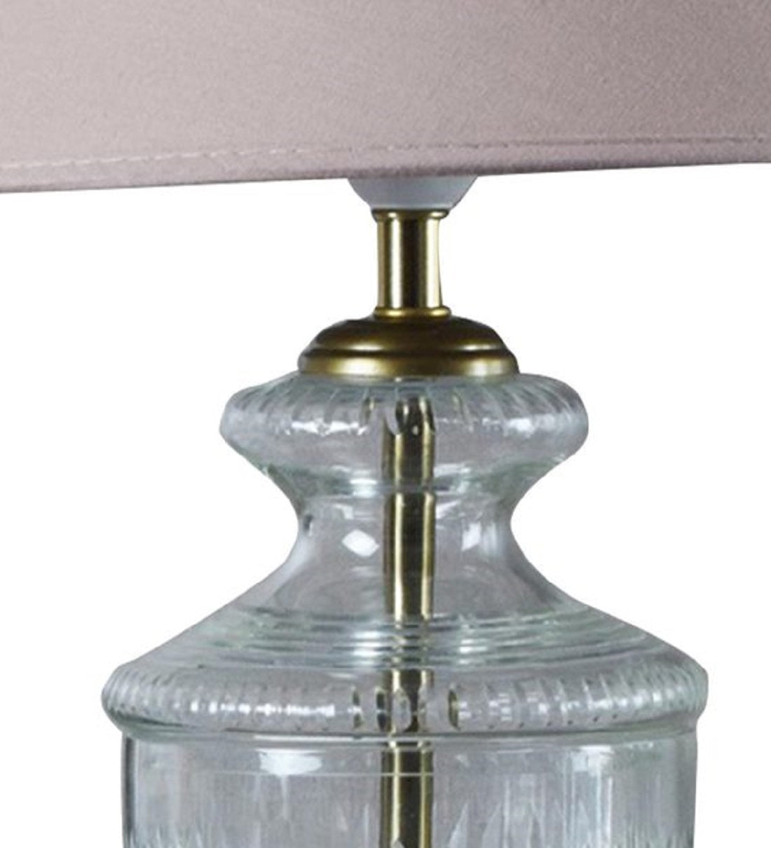 Detec Modern Glass Table Lamp With Beige shade