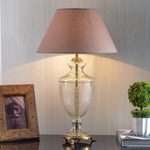 Load image into Gallery viewer, Detec Beige Cotton Shade Table Lamp with Clear Glass Base
