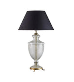 Load image into Gallery viewer, Detec Black Cotton Shade Table Lamp with Clear Glass Base
