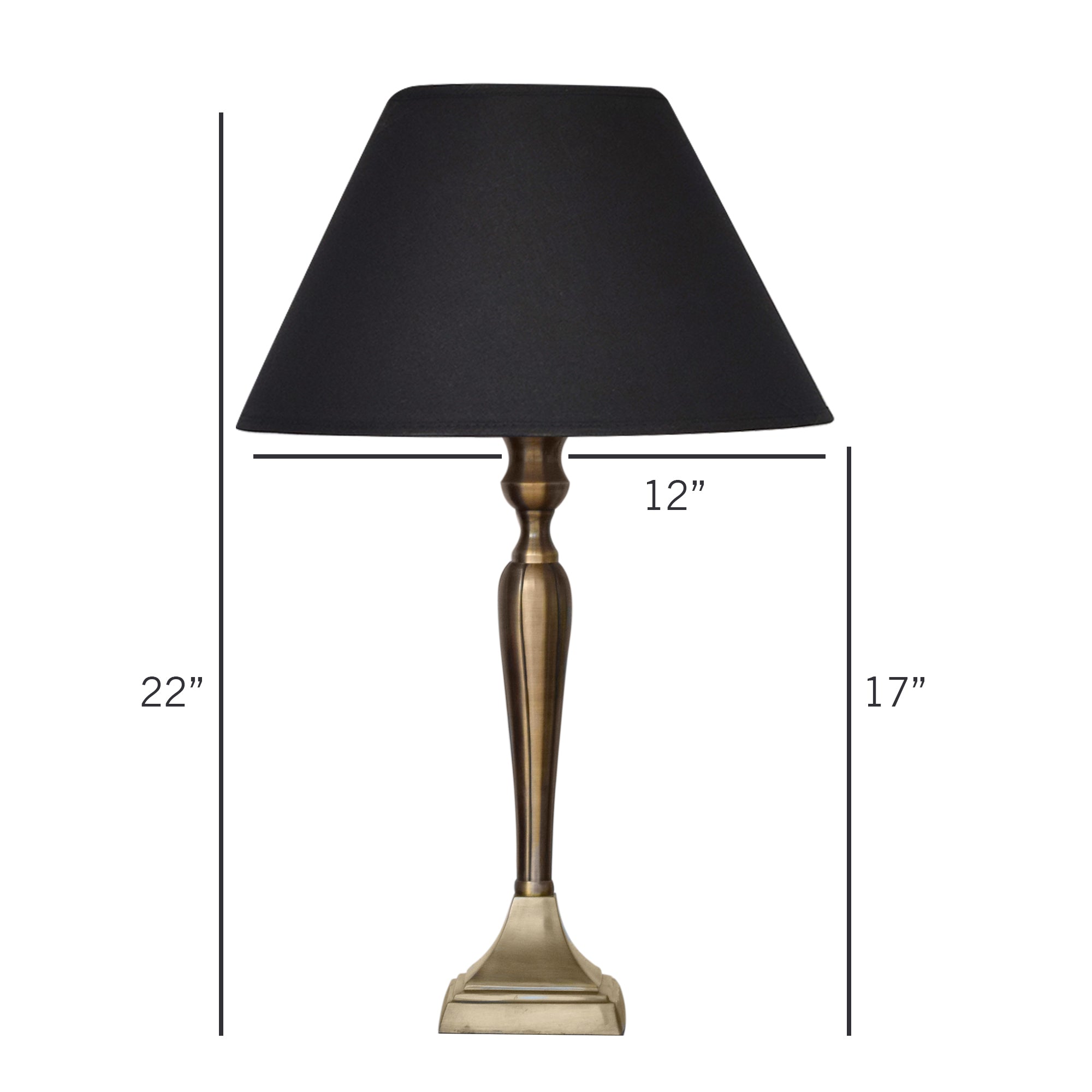 Detec Black Brass Table Lamp