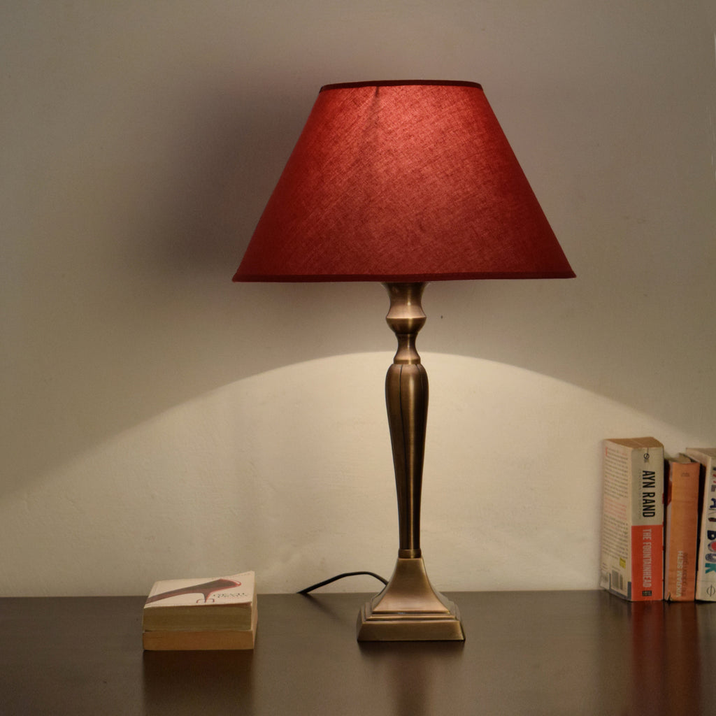 Detec Maroon Table Lamp