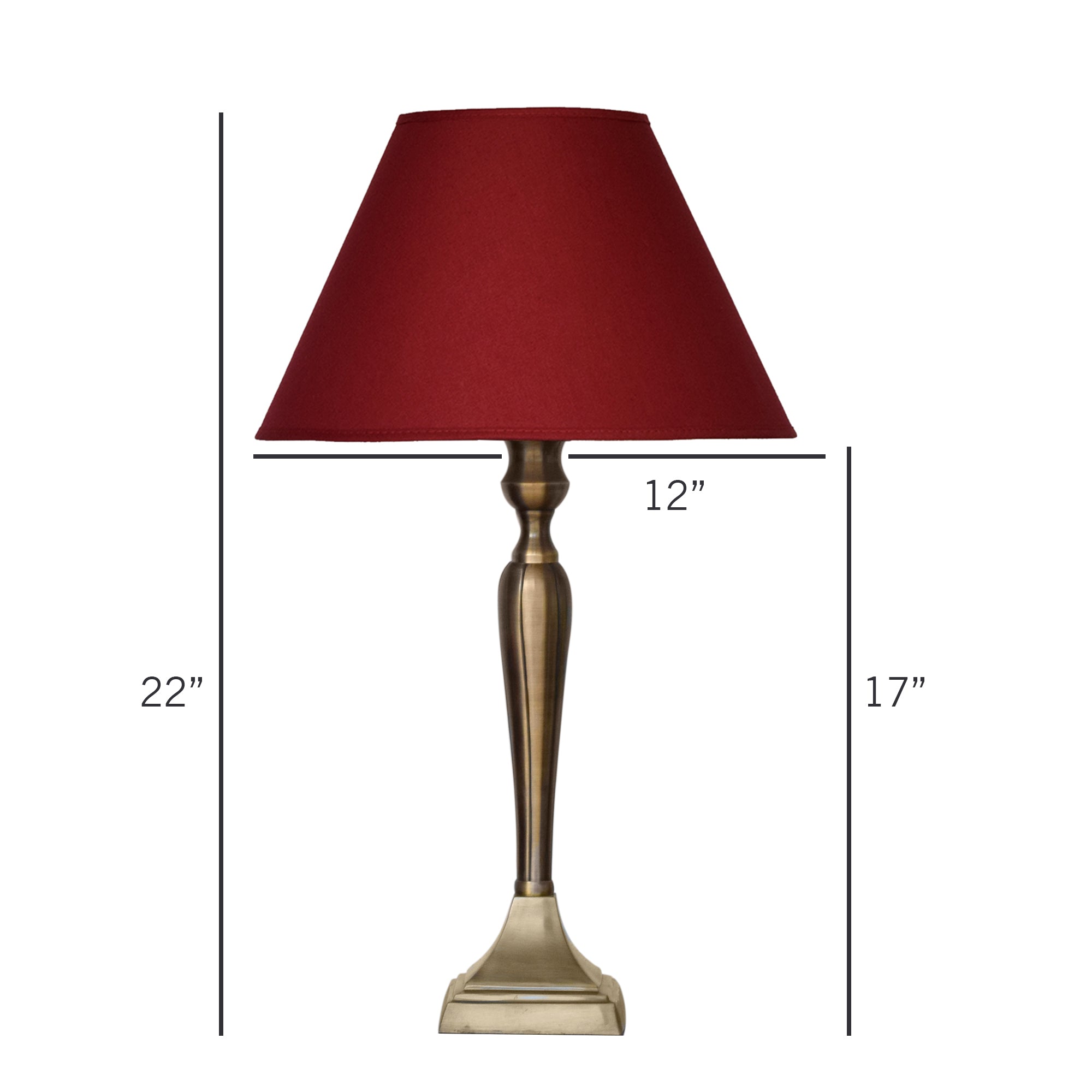 Detec Maroon Table Lamp