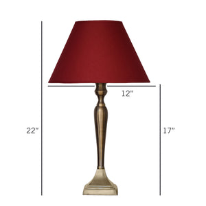 Detec Maroon Table Lamp