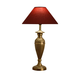  Detec Maroon Brass Table Lamp