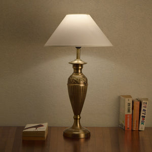 Detec Off White Brass Table Lamp