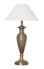 Load image into Gallery viewer, Detec Off White Brass Table Lamp
