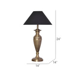 Load image into Gallery viewer, Detec Black Brass Table Lamp
