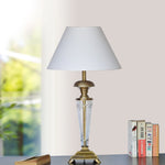 Load image into Gallery viewer, Detec White Brass Table Lamp
