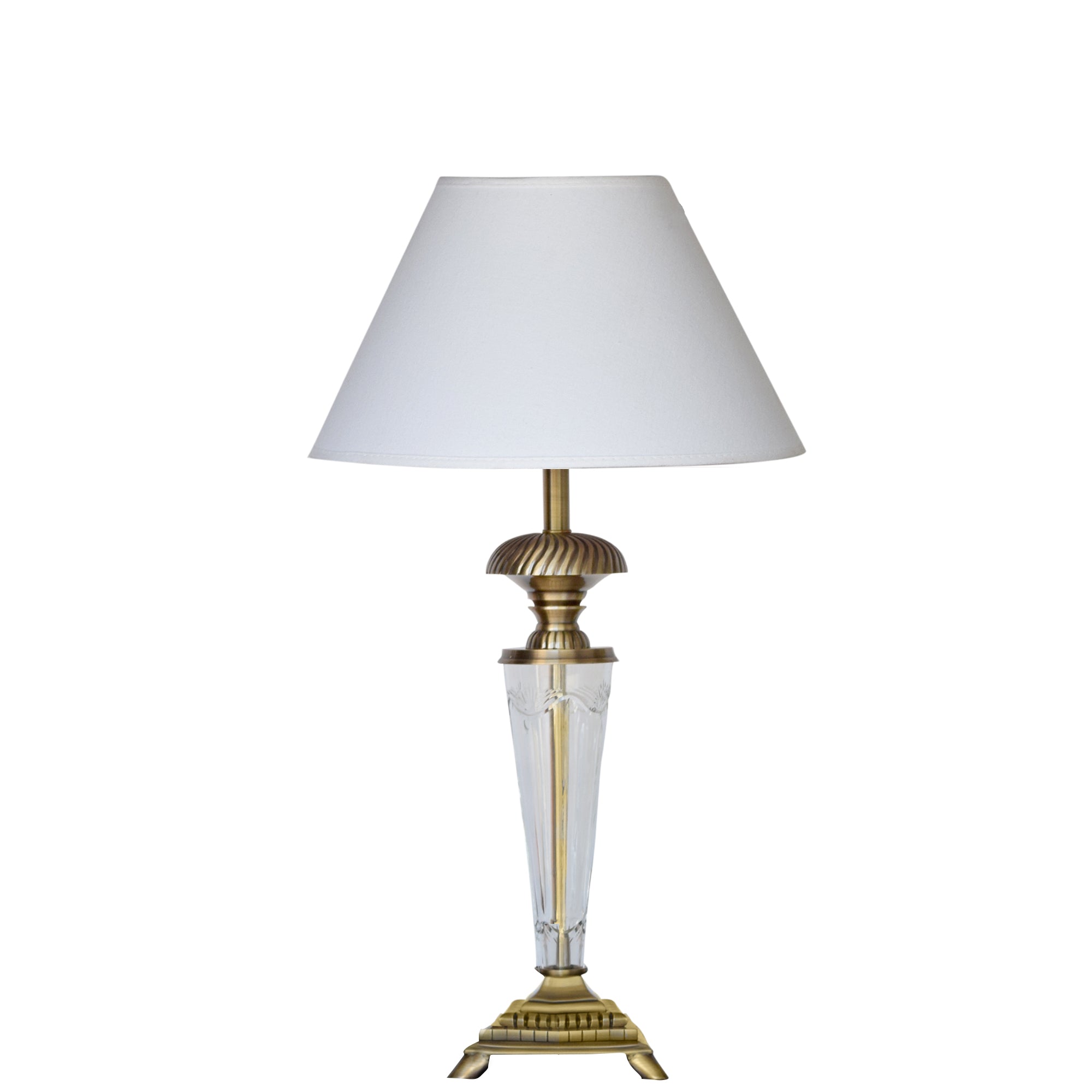 Detec White Brass Table Lamp