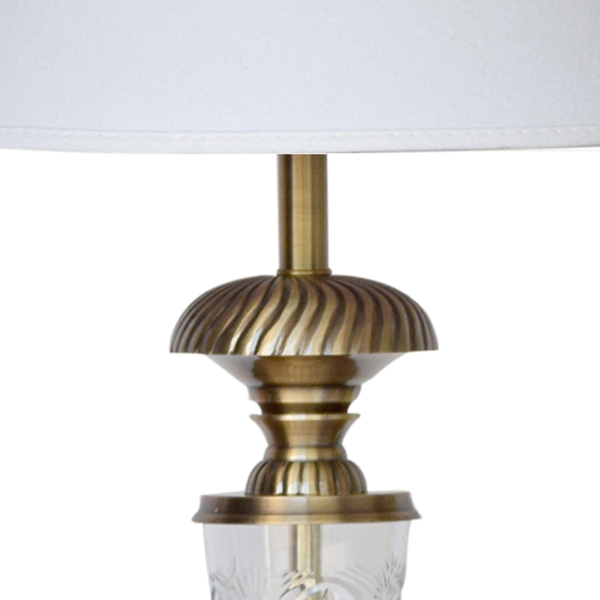 Detec White Brass Table Lamp